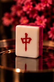 A standing mahjong tile